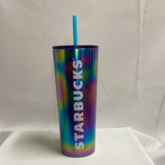 Starbucks Metallic Rainbow Iridescent 24oz Metal Tumbler NWT - Picture 1 of 2